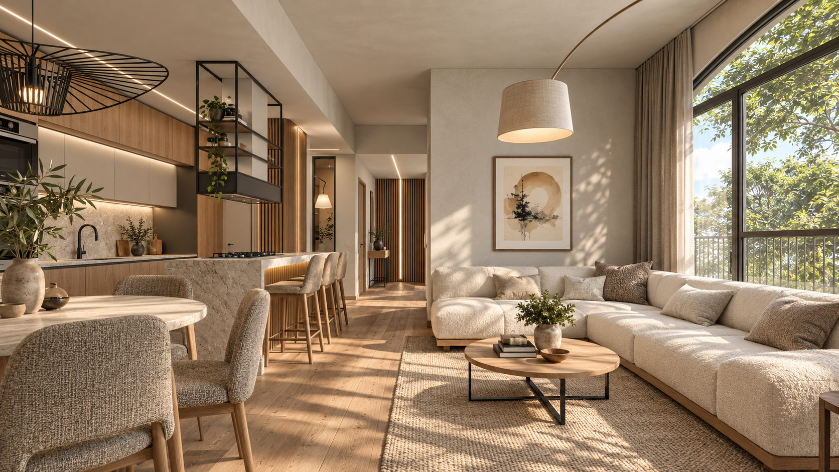 Interior Design in stile Japandi