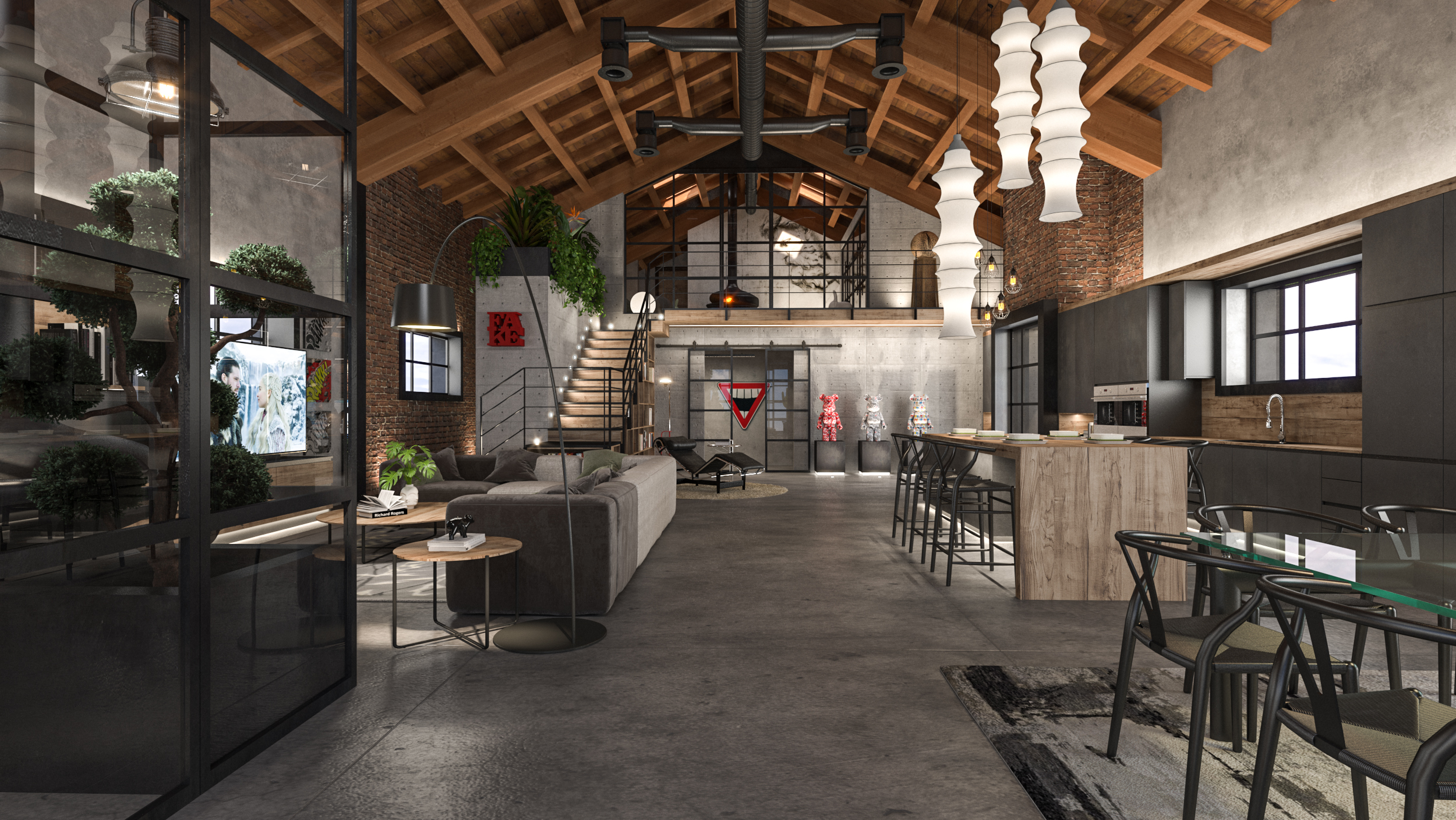 Loft Industriale Contemporaneo