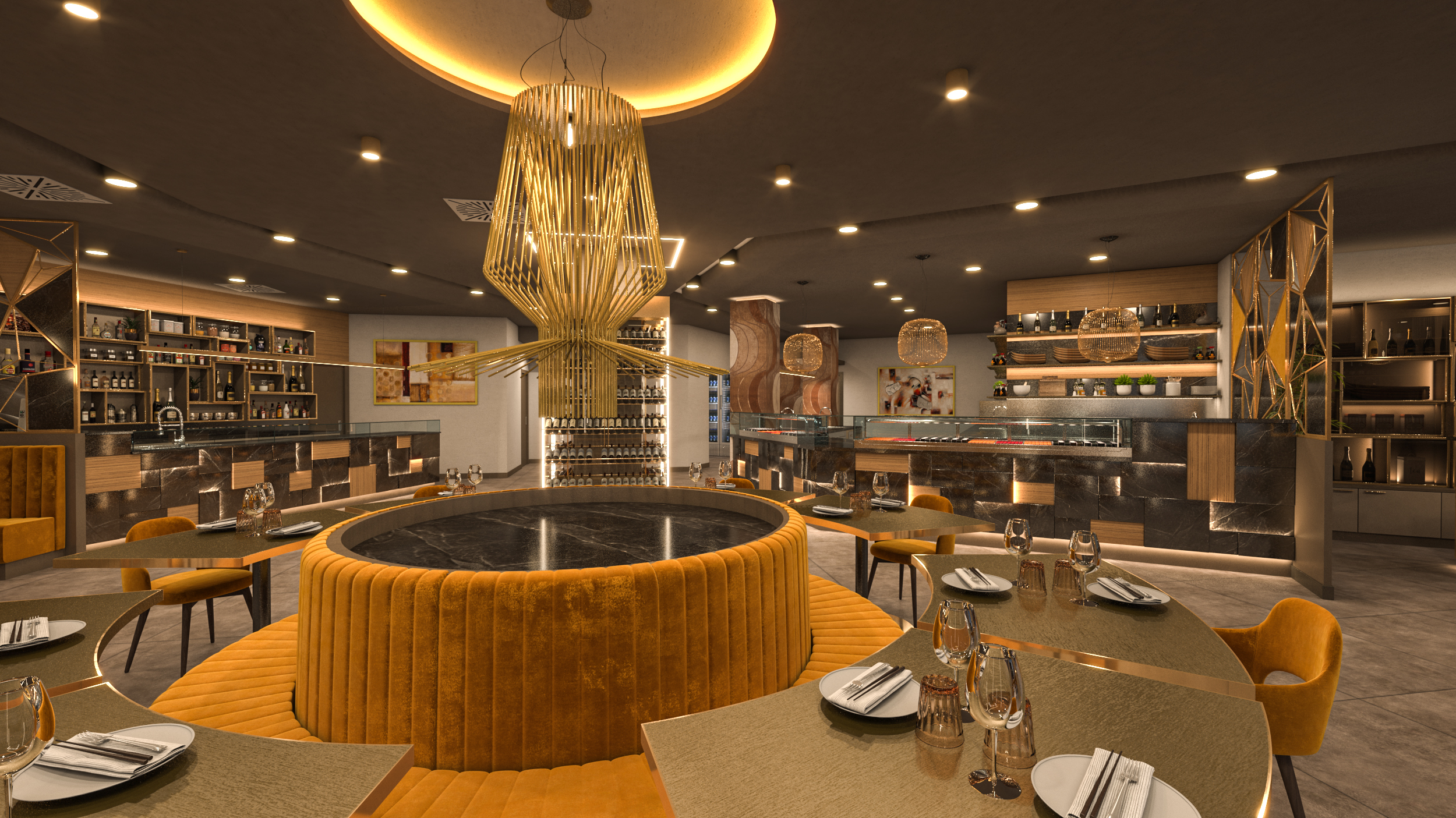 Interior Design Ristorante Giapponese