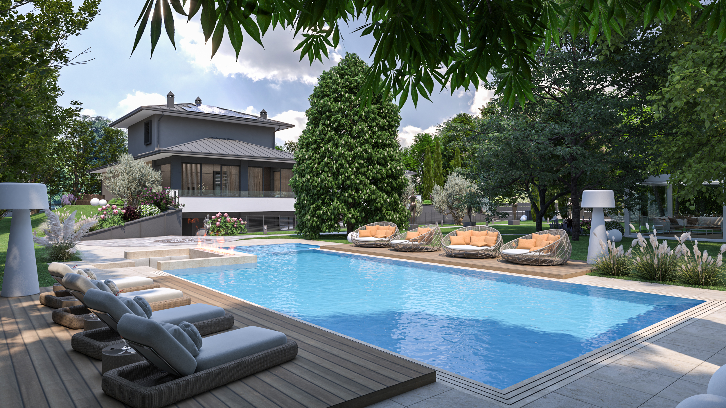 Rendering Villa Moderna Bergamo