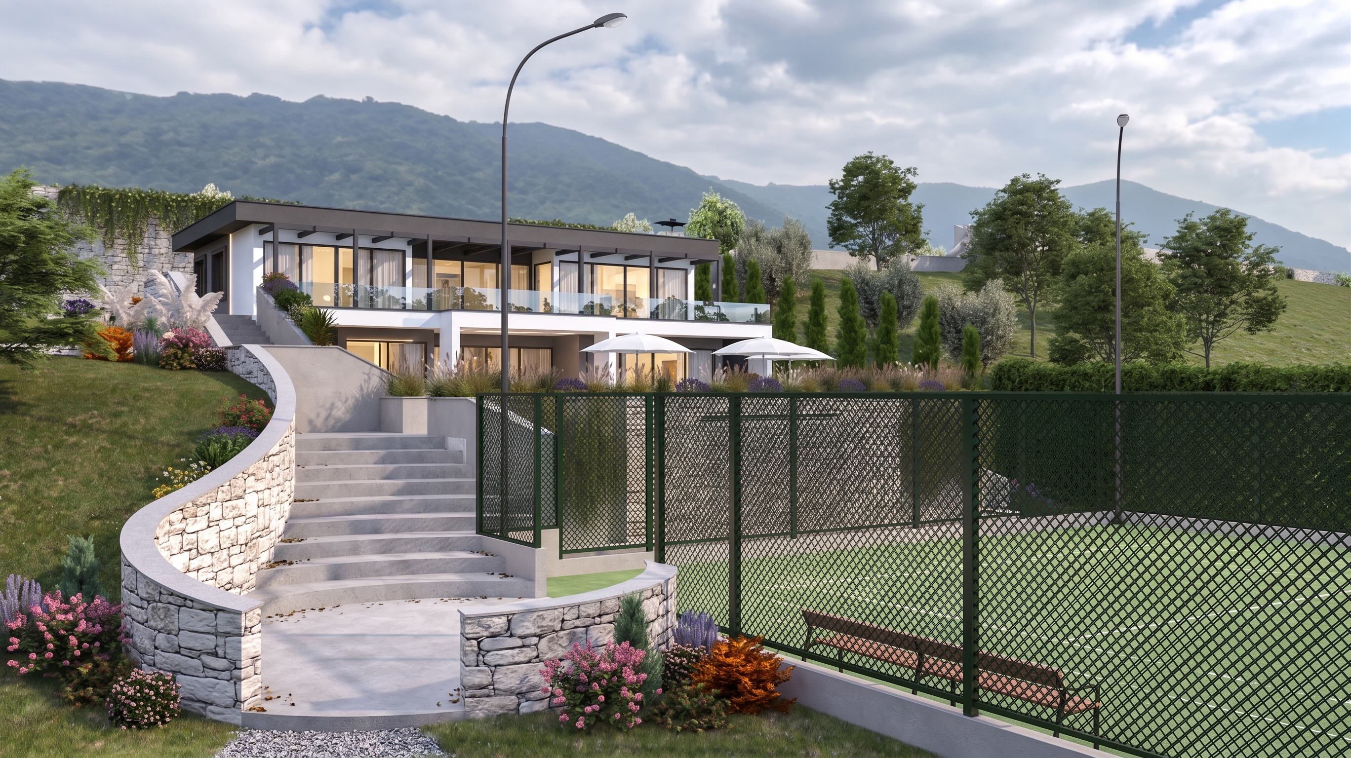 Villa Moderna vista lago